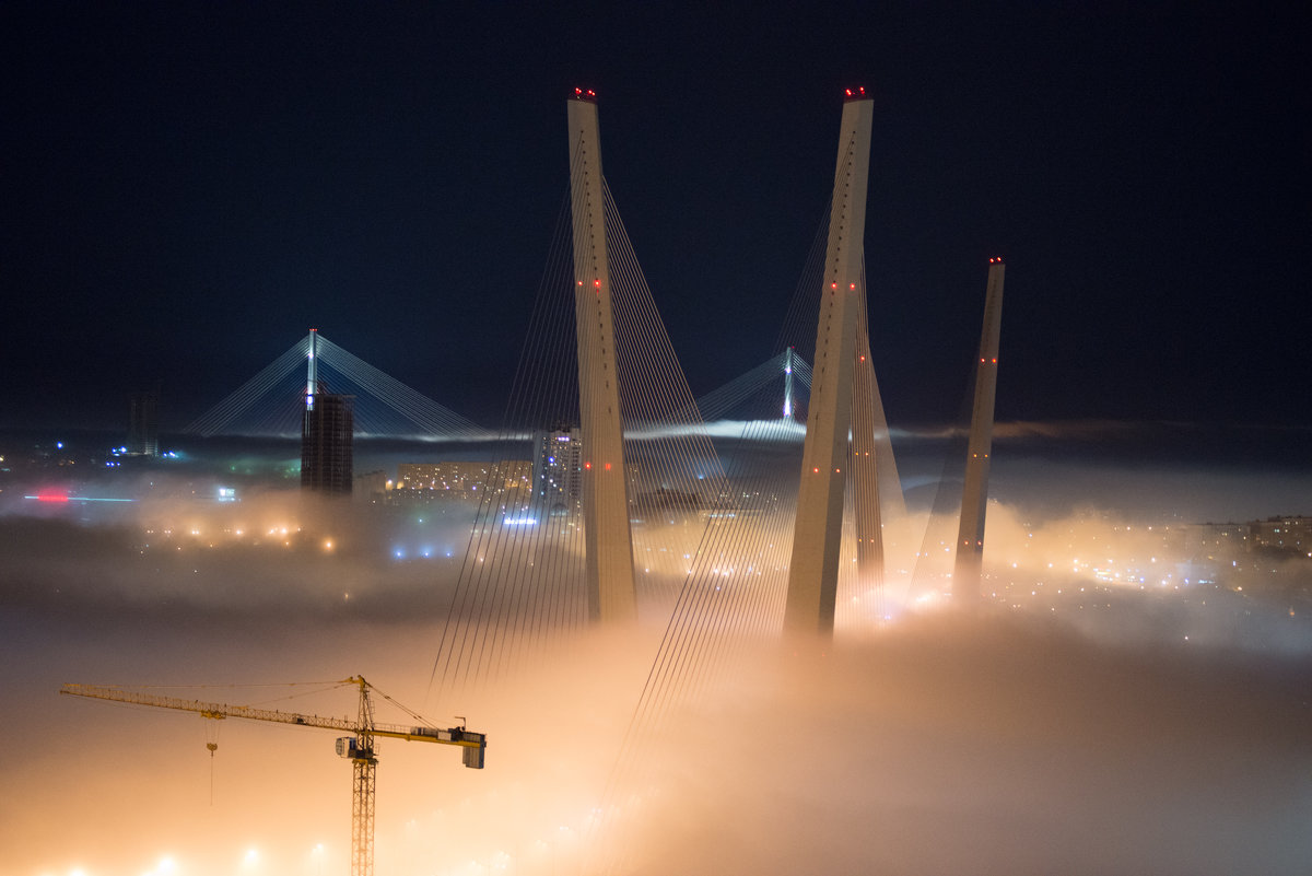 мосты Владивостока в тумане - Sofia Rakitskaia