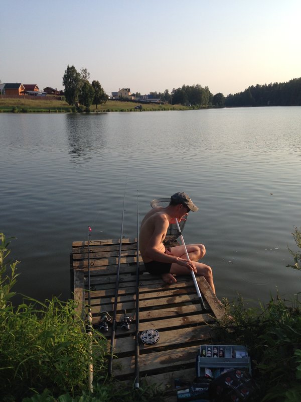 Рыбалка в Чехове, на пруду в деревне Голыгино.11.08.2016г. - Виталий Виницкий