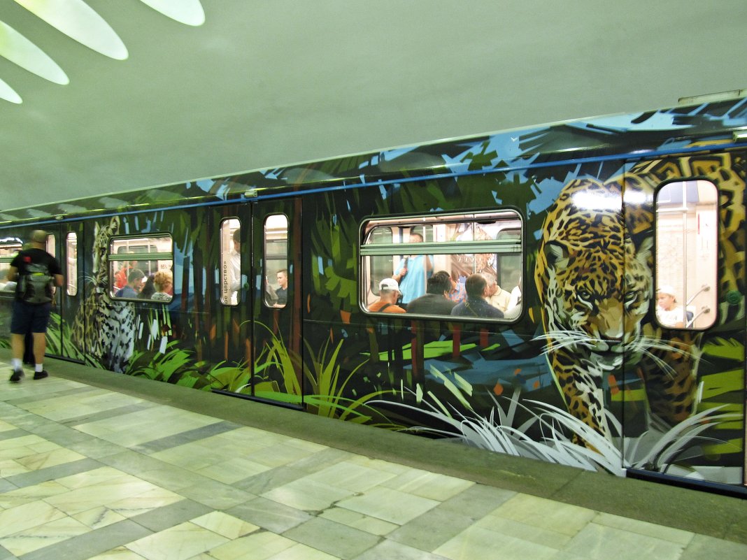 Новый тигровый поезд в метро - Ирина Князева 