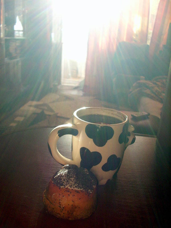 Кофе в кружке, кексик с маком, вот и лучший мире завтрак) - Lera Yurievna