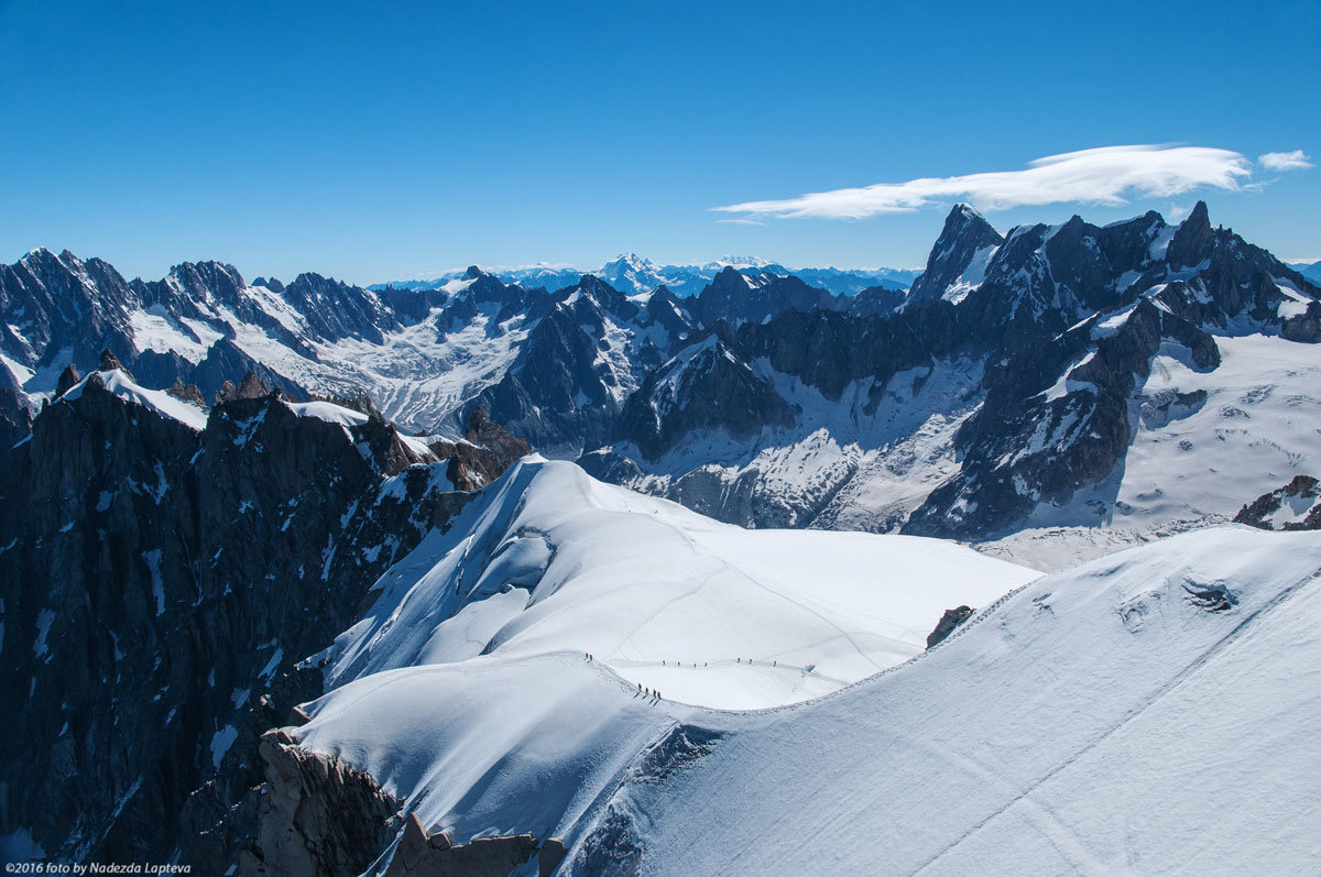 Вид на Альпы со смотровой площадки  Эгюй дю Миди - Надежда Лаптева