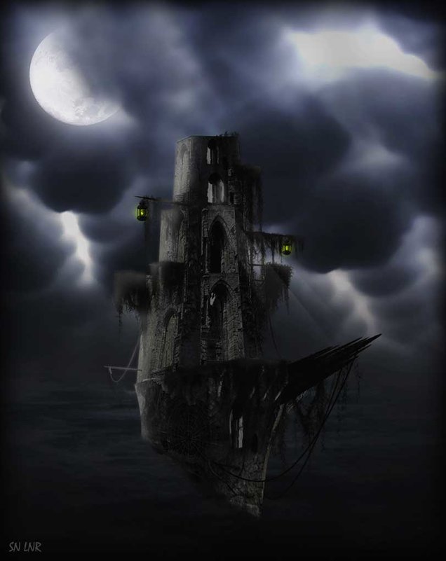 Загадочная картина: Корабль-призрак в фотошоп - Наталья (ShadeNataly) Мельник