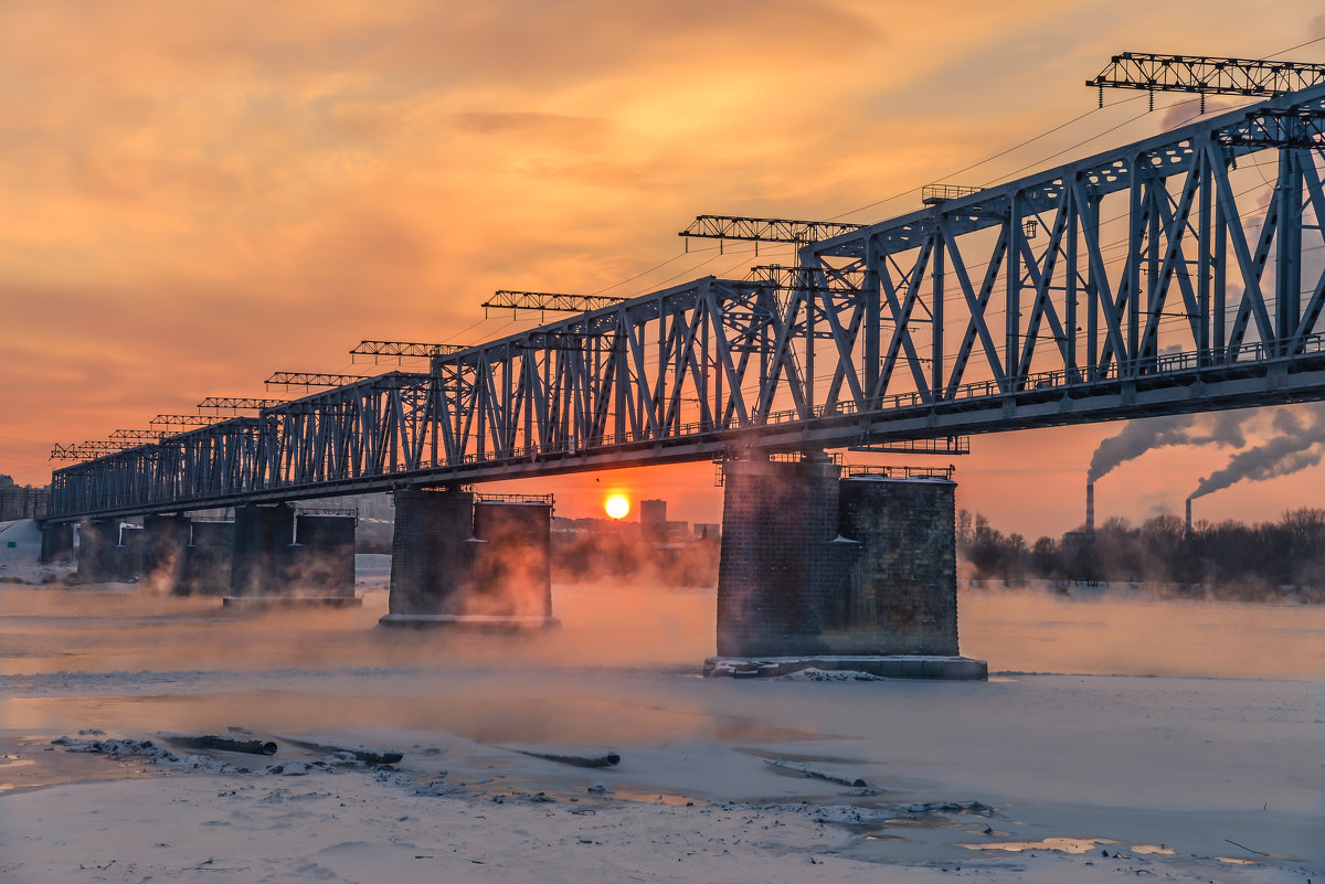Мост в морозном тумане - cfysx 