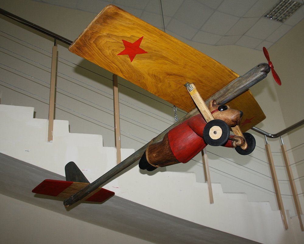 Летающий Мишка - деревянная скульптура. - Валерия  Полещикова 