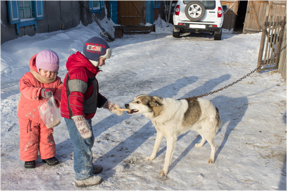 дети с собакой - Елена Исхакова