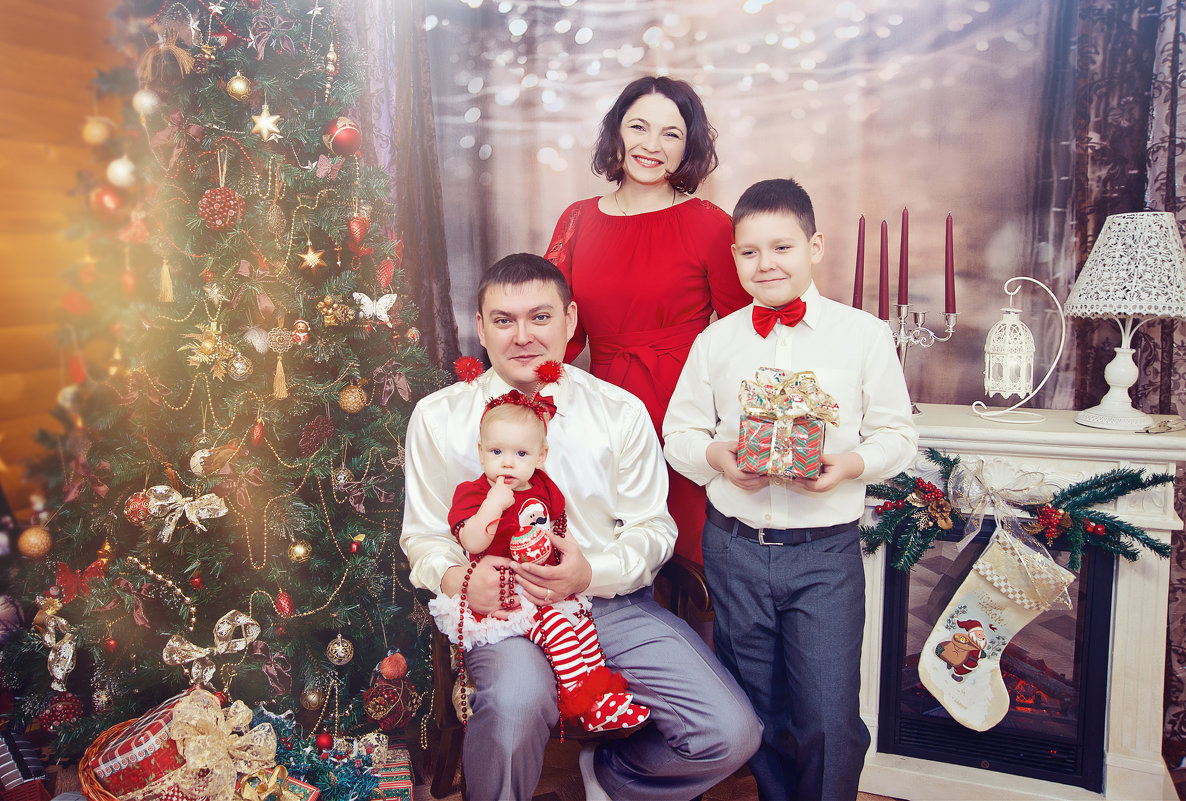 Новогодняя семейная фотосессия - марина алексеева