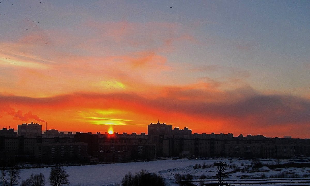 Зимний закат в Птербурге - GalLinna Ерошенко