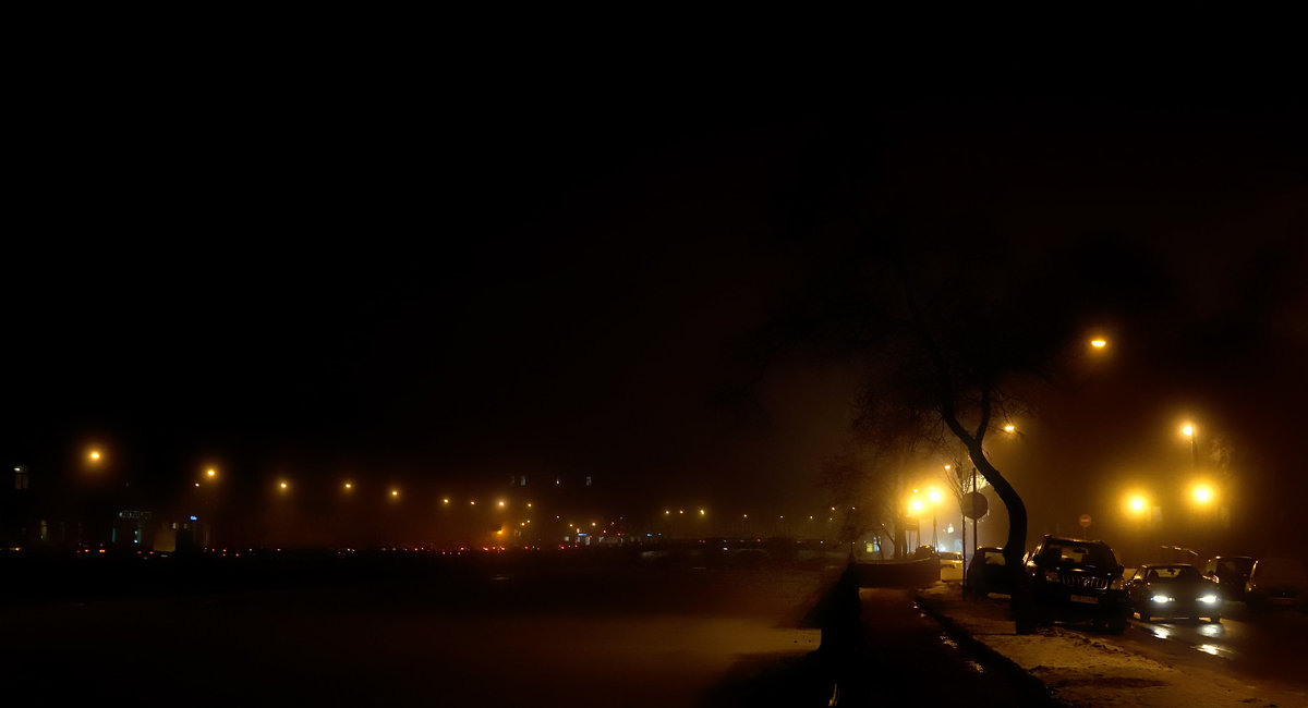 Над Фонтанкой туман, в желтой дымке дома. - Иван Миронов