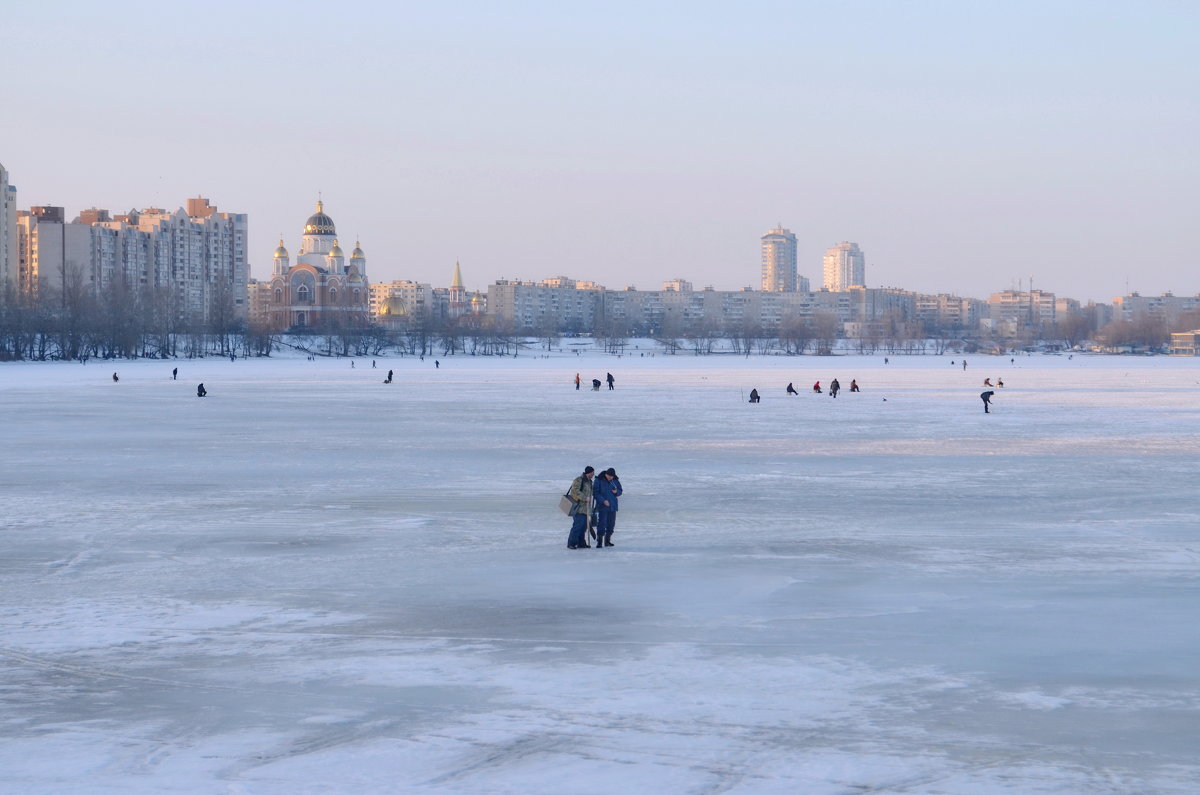 Последние деньки на льду в заливе Днепра - Валентина Данилова