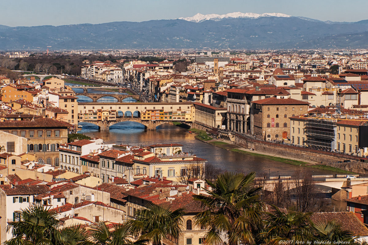 Вид на Флоренцию с площади Микеланджело - Надежда Лаптева