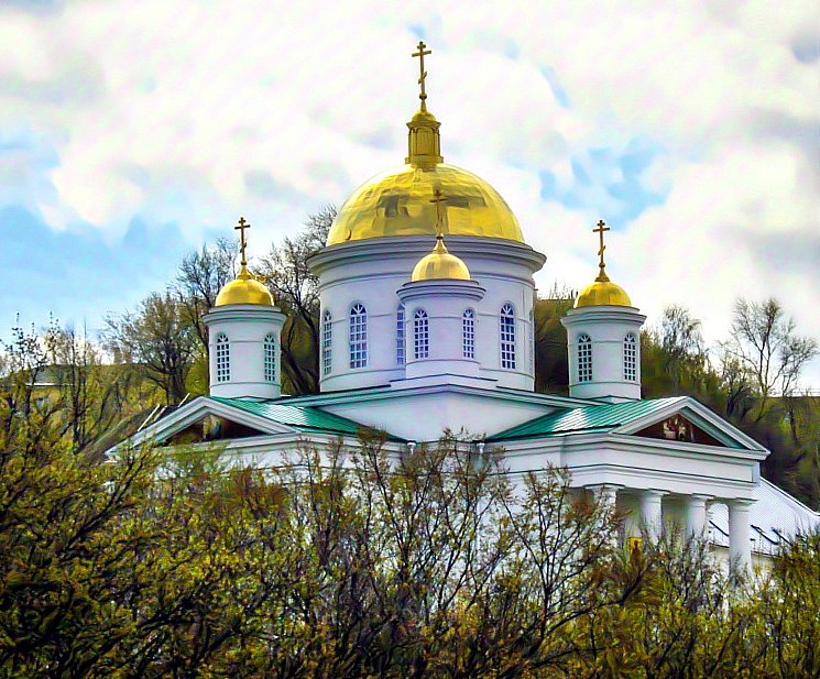 Золотые купола Алексеевской церкви Благовещенского монастыря - Андрей Головкин
