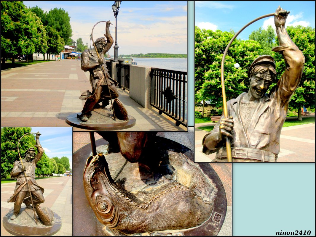 Скульптурная композиция "Рыбак" - Нина Бутко