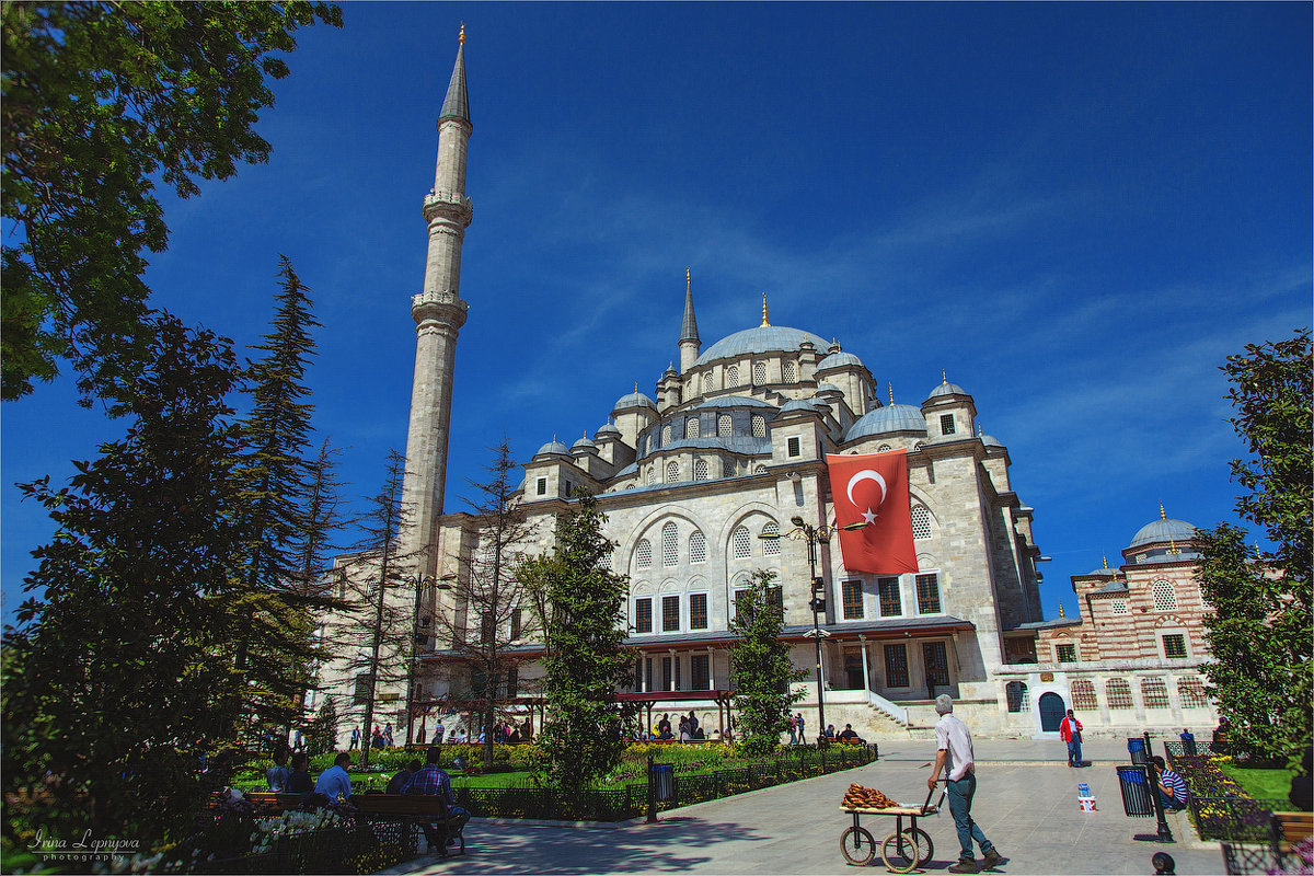 Мечеть Фатиха Завоевателя в Стамбуле в воскресный полдень - Ирина Лепнёва