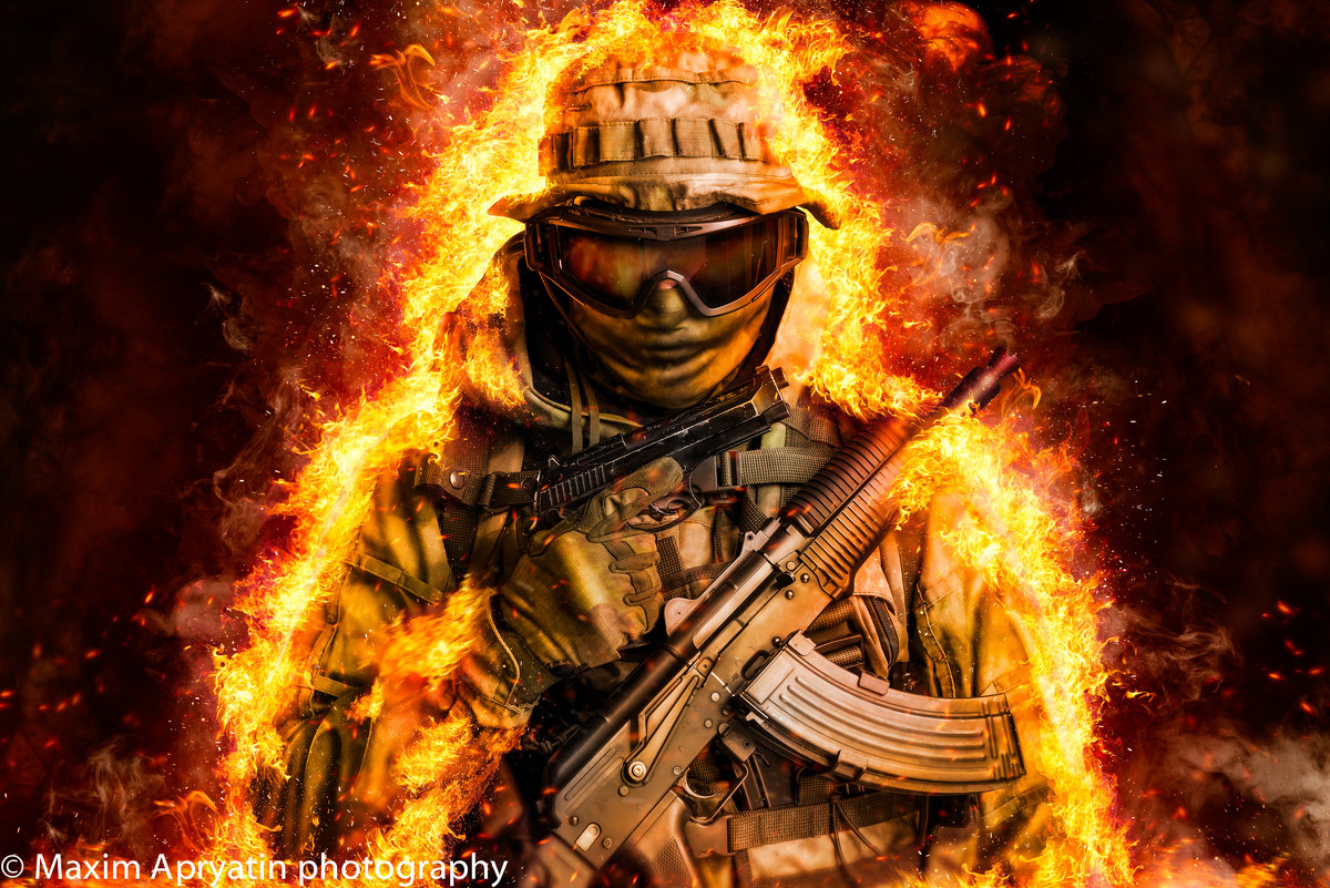 солдат в огне - Максим Апрятин
