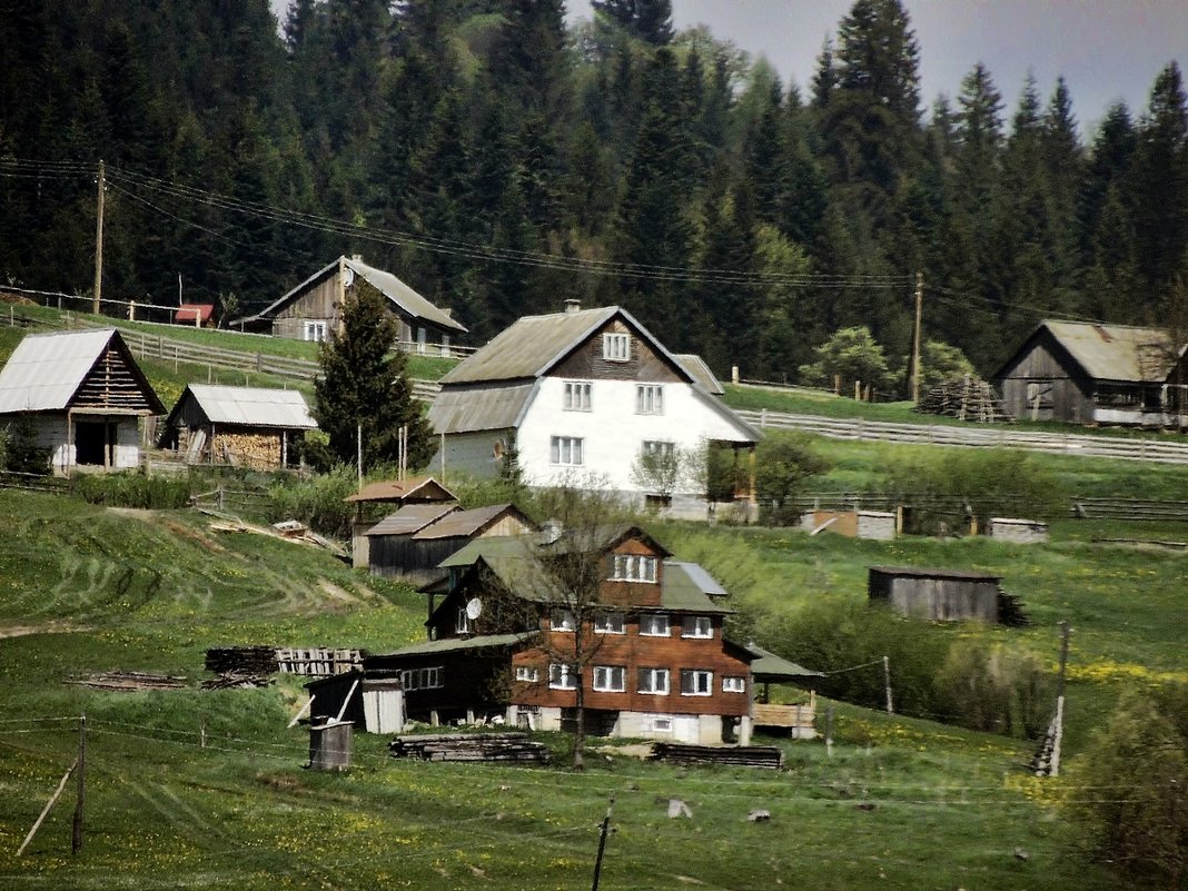 Гуцульские деревни в Карпатах