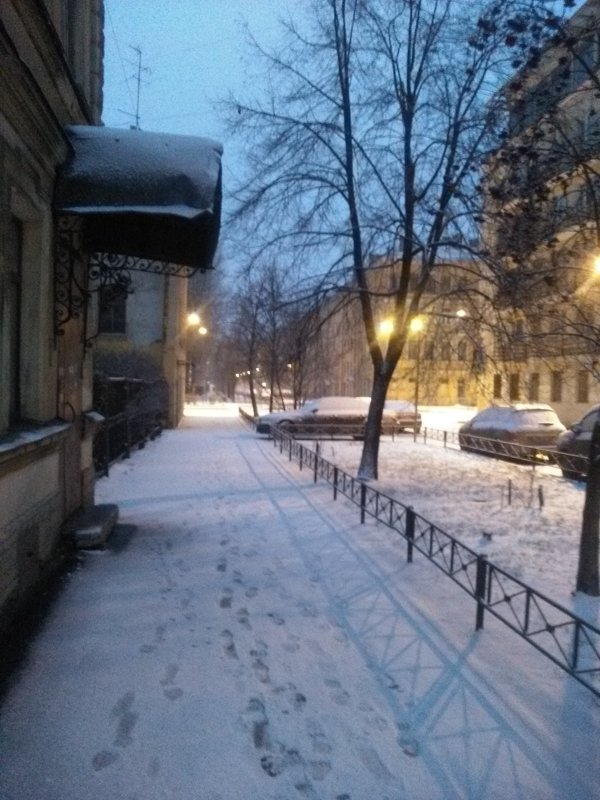 Зимняя, петербургская улочка 1 января 2018 года. - Светлана Калмыкова
