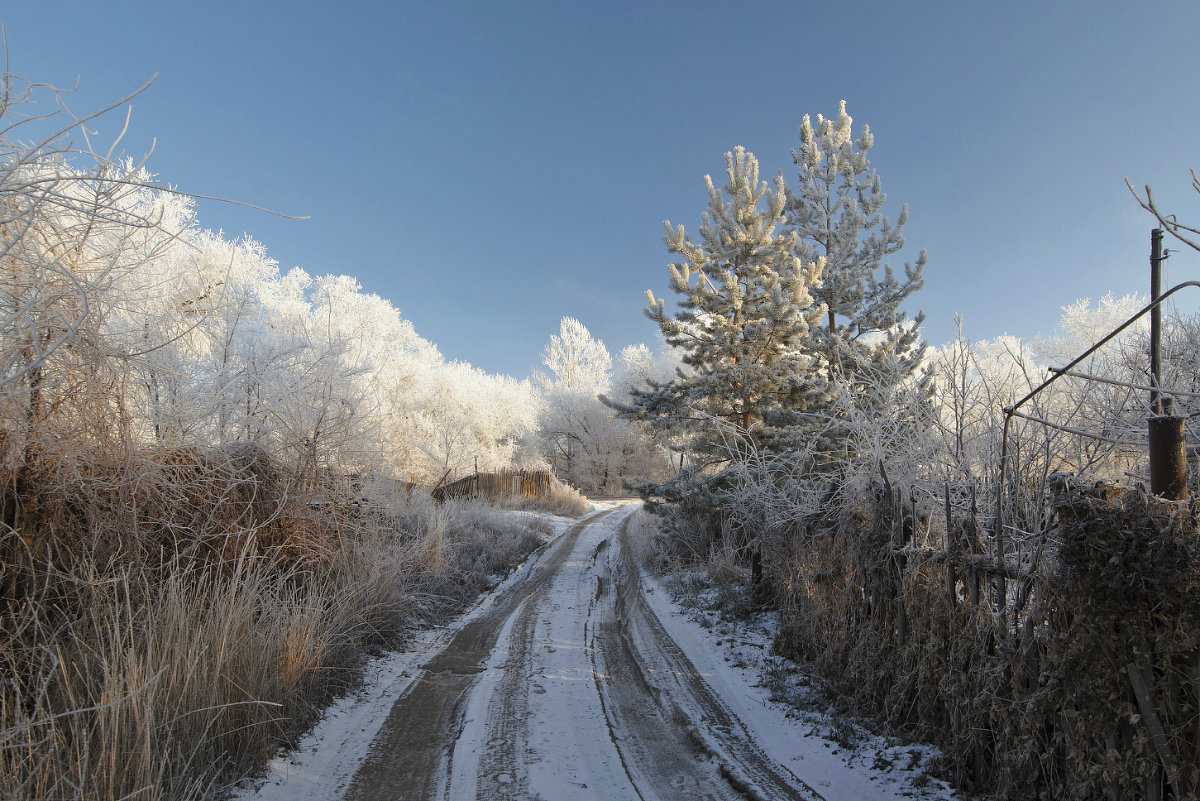 зима в дачном поселке - Александр 