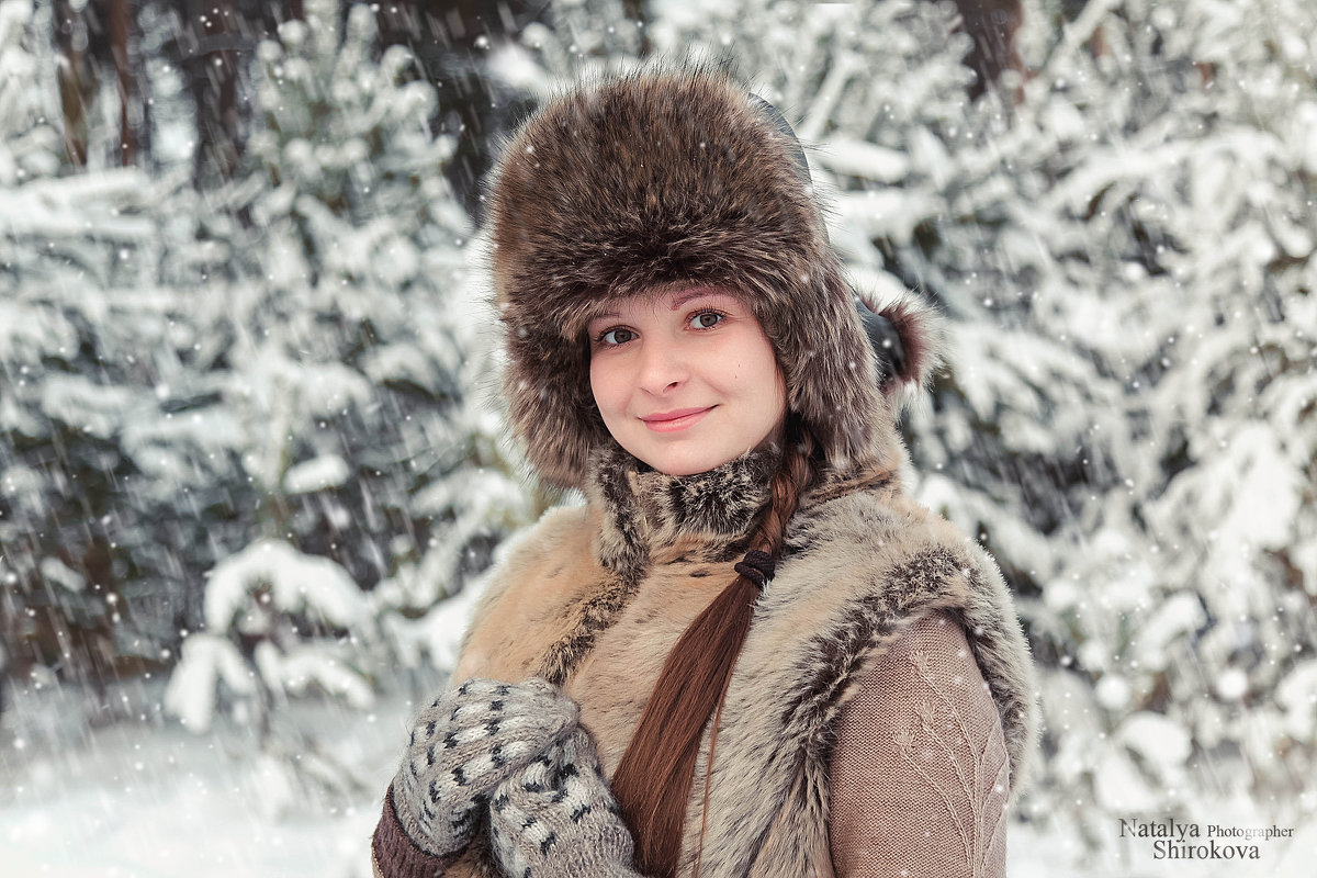 Зимняя фотосессия в лесу - Наталья 