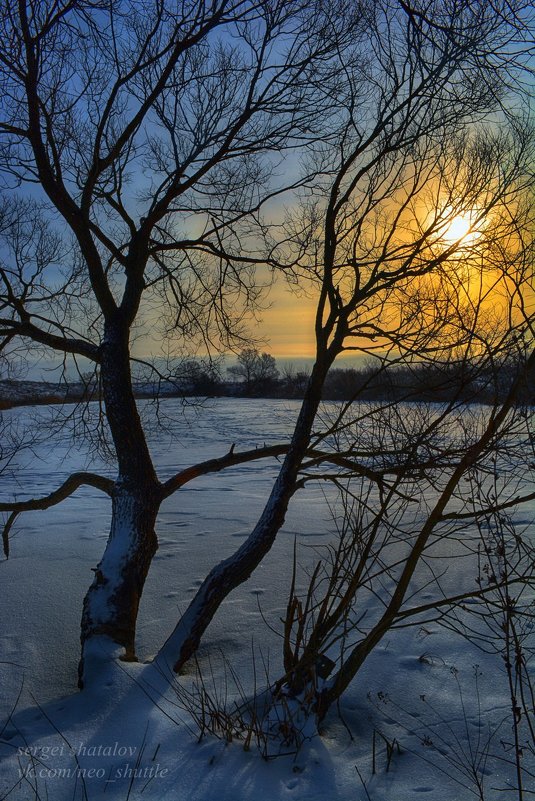 Зимнее утро на озере - Сергей Шаталов