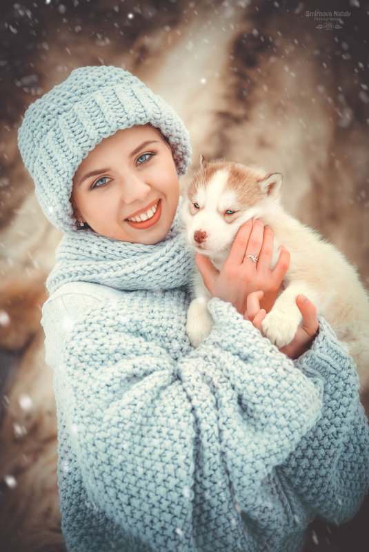 Портрет с щеночком - Фотохудожник Наталья Смирнова
