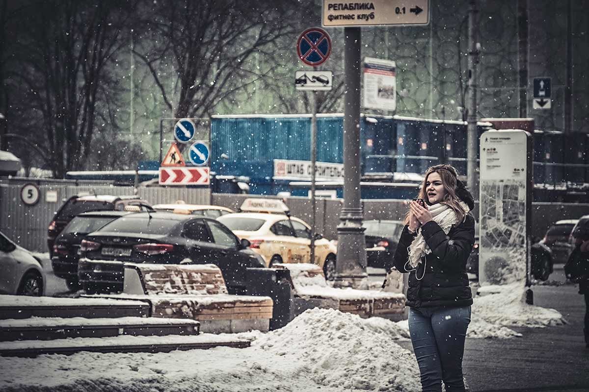 Moscow, winter, girl and snow ;-) - Алексей Пышненко