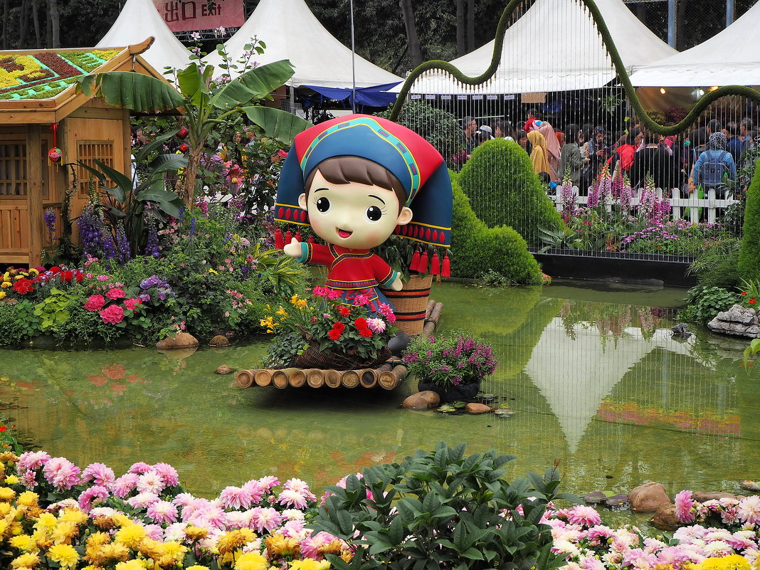 Гонконг "Парк Виктория" - цветочное шоу - wea *