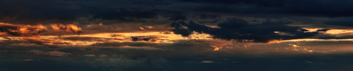 Панорама мрачного апрельского заката - Анатолий Клепешнёв