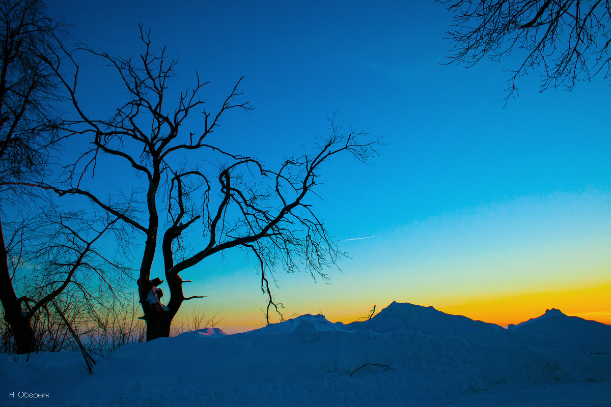 Персиковый зимний закат - Никита Оберник