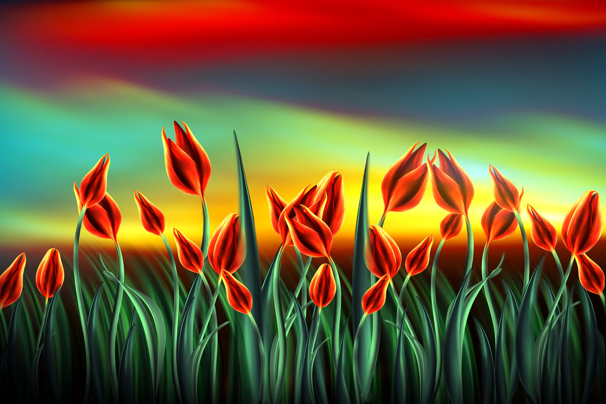 the time of tulips - GeminiArt II