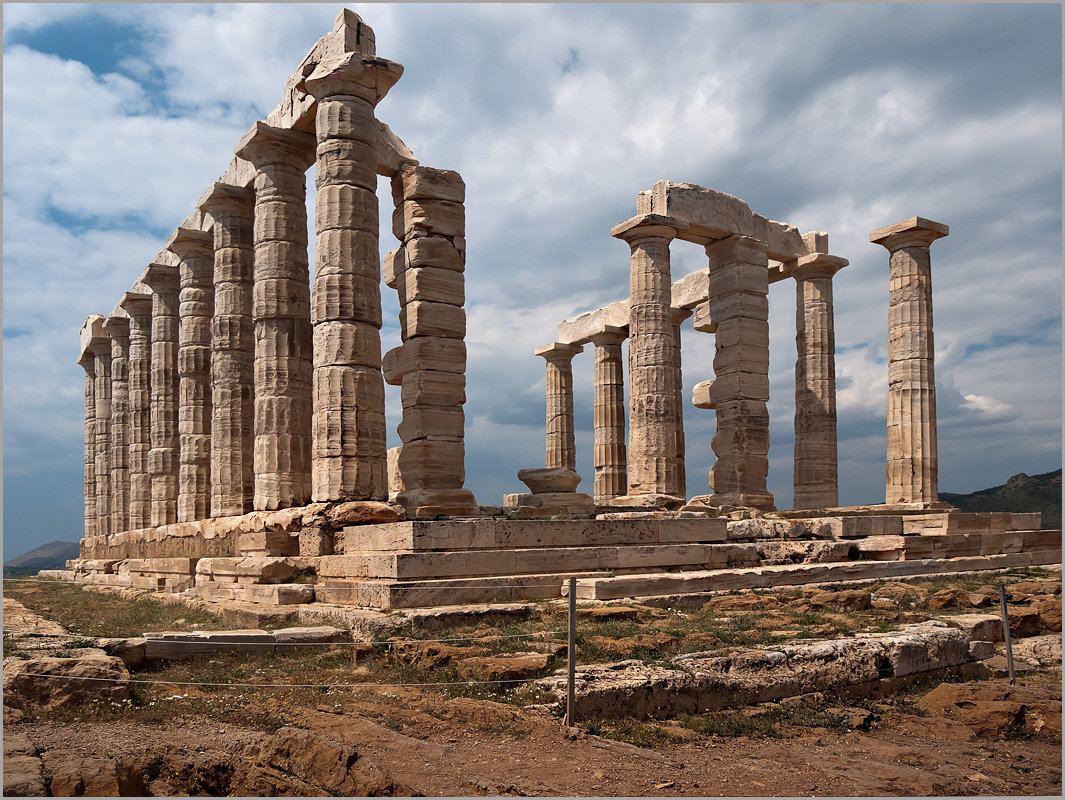 Руины храма Посейдона на мысе Сунион. Греция. - Lmark 