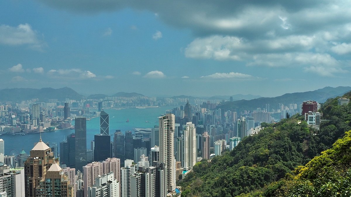 Гонконг панорама с Пика Виктория - wea *