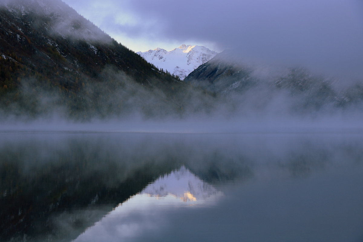 Алтай озеро туман