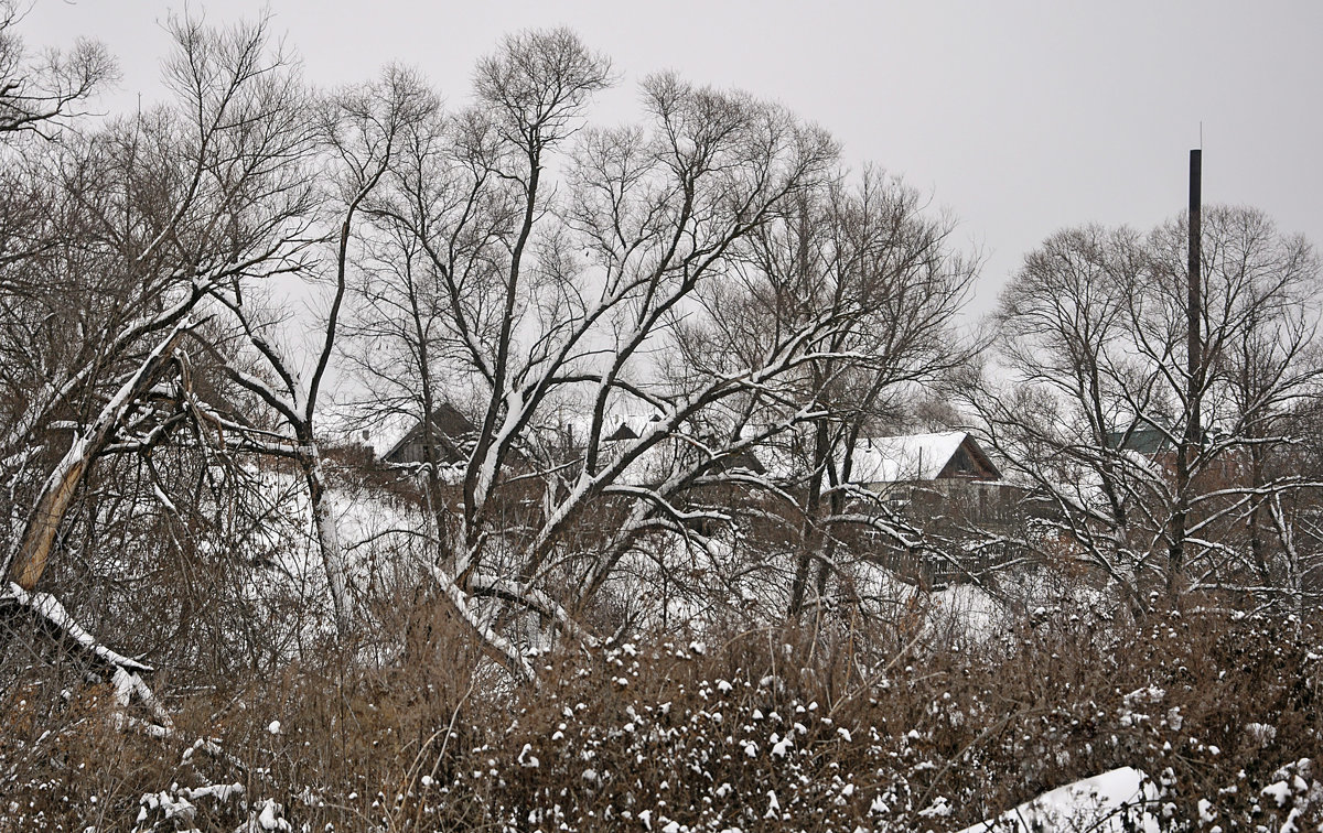 зимняя деревня - павел бритшев 