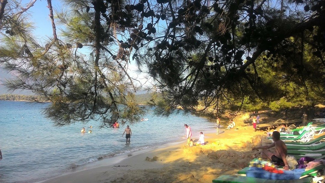 платный пляж напротив острова Клеопатры недалеко от Мармариса - Елена Шаламова