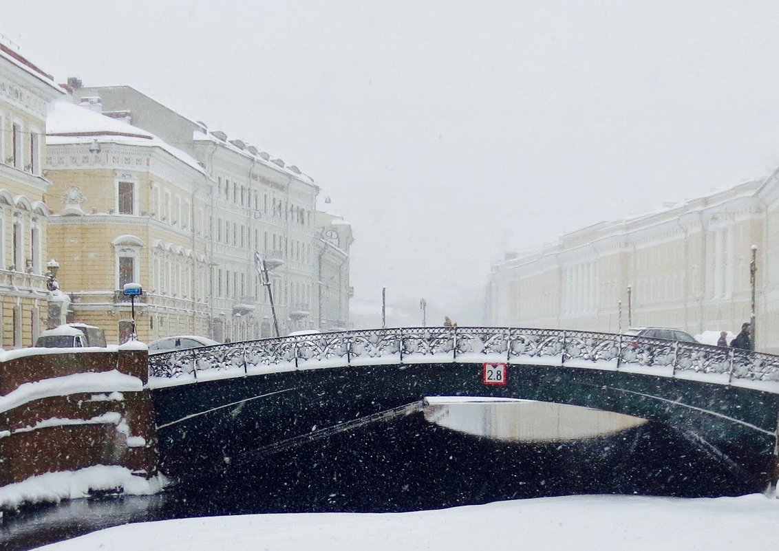 Певческий мост снежным днём - Елена 