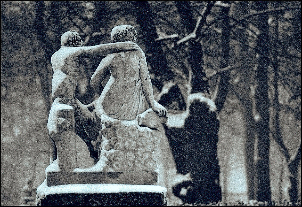 Первый снег в Летнем саду  1976 - Цветков Виктор Васильевич 