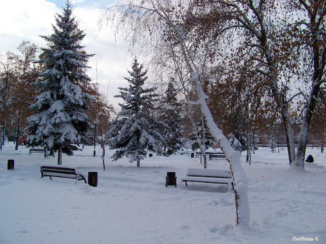 Первый снег в Новом Году... :))) - Любовь К.