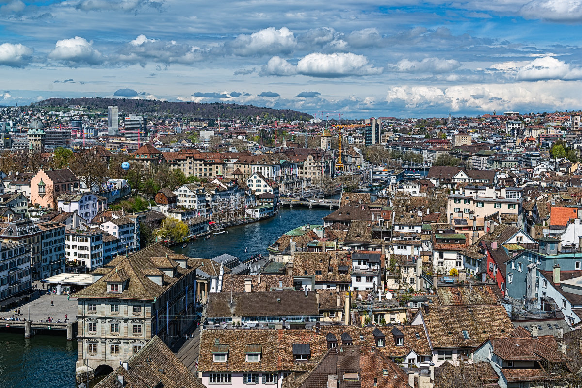 Швейцария, Цюрих со смотровой площадки - Сергей Бурлакин