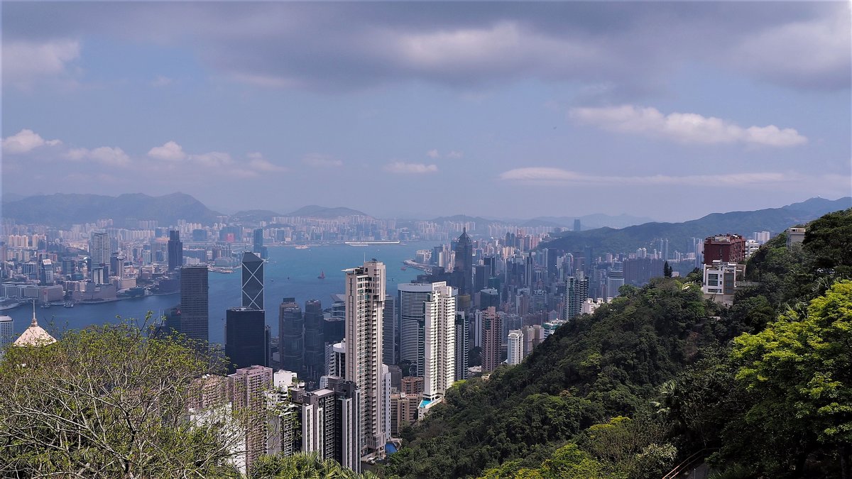 Пик Виктория  панорама Гонконга - wea *
