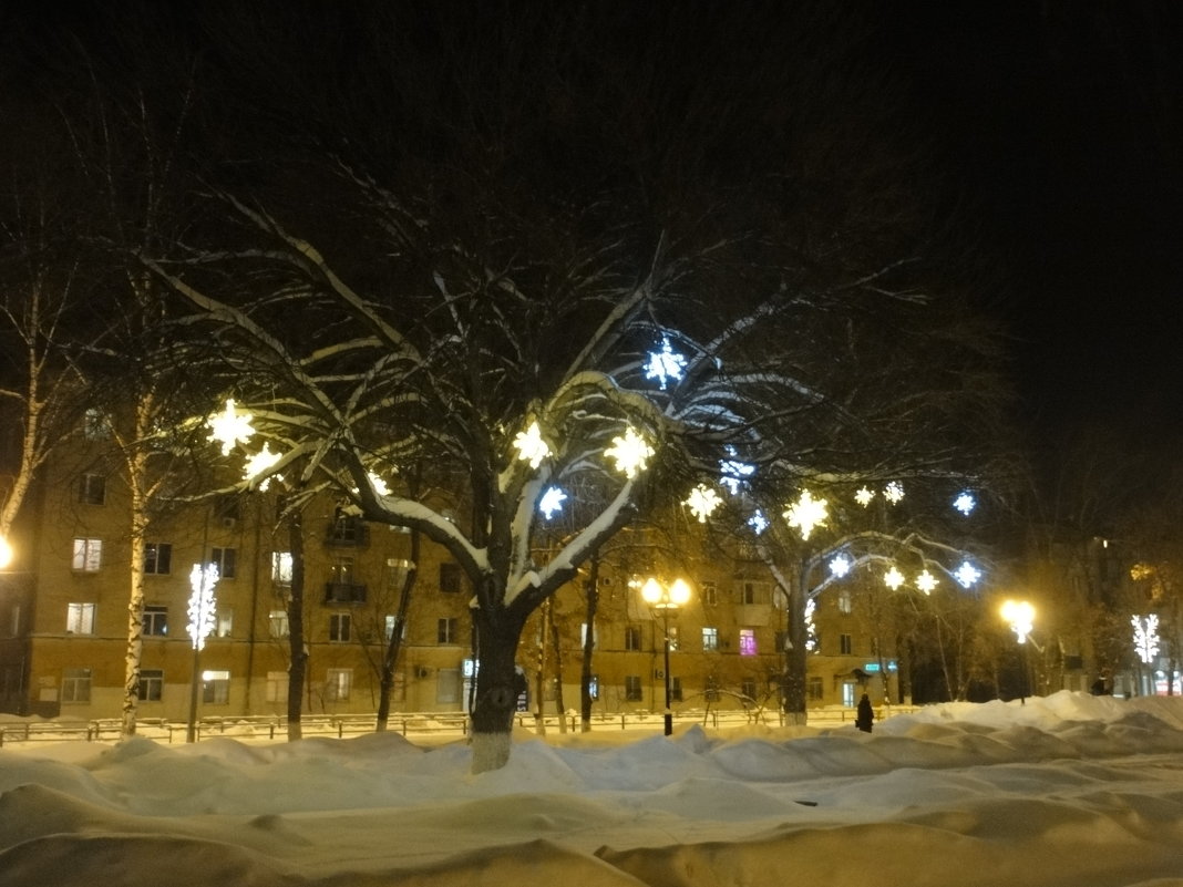 Снег и мороз в городе - марина ковшова 