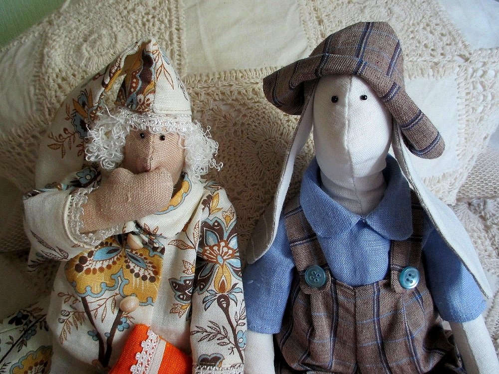Текстильные куклы: Тильда сплюшка и Тильда кролик - Надежд@ Шавенкова