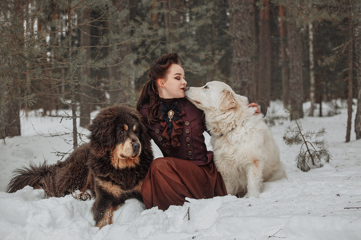 Девушка с собаками - Roman Sergeev