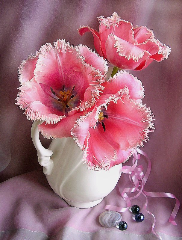 Розовые тюльпаны. - Nata 