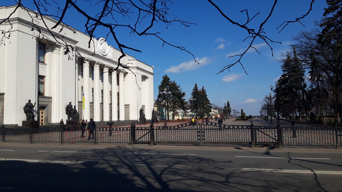 У здания Верховной Рады Украины - Тамара Бедай 