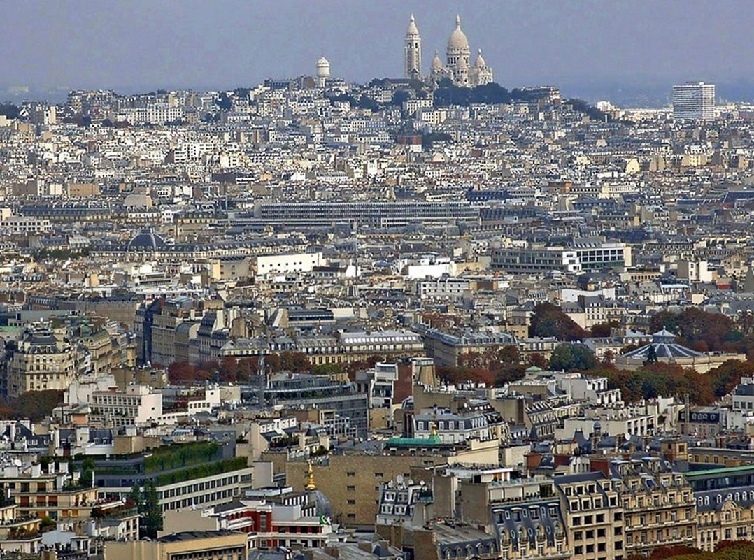 Париж. Вид на холм Монмартр - Ольга Довженко