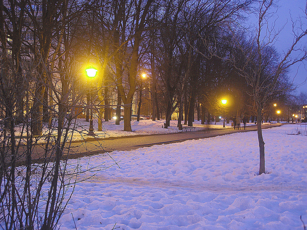 зимний вечер - георгий  петькун 