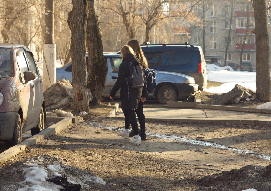 Во дворе.Первое весеннее солнышко. - Лира Цафф