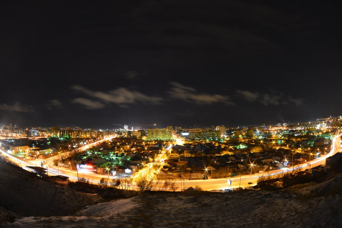 Ночной город со Сторожевой башни(Красноярск) - Владимир 
