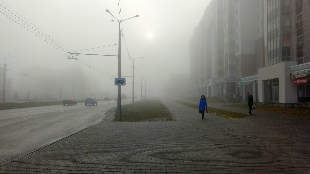 туманное утро или по пути на работу - Александр Прокудин