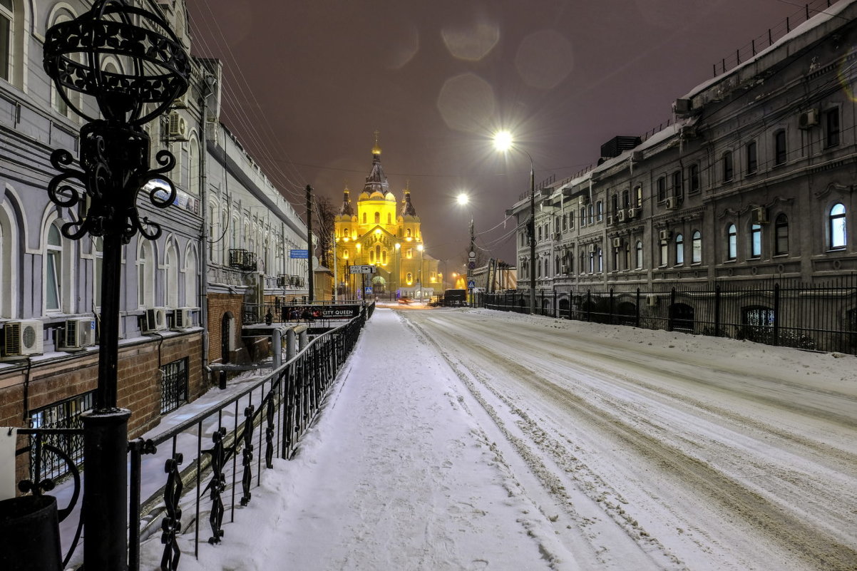 переулок в зимней ночи - Георгий А